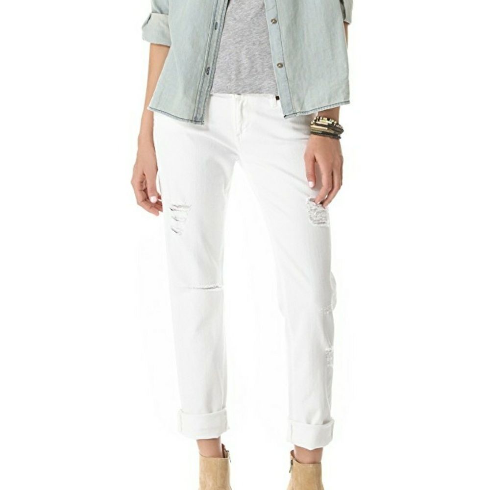 Paige JIMMY JIMMY SKINNY White Distressed Jeans